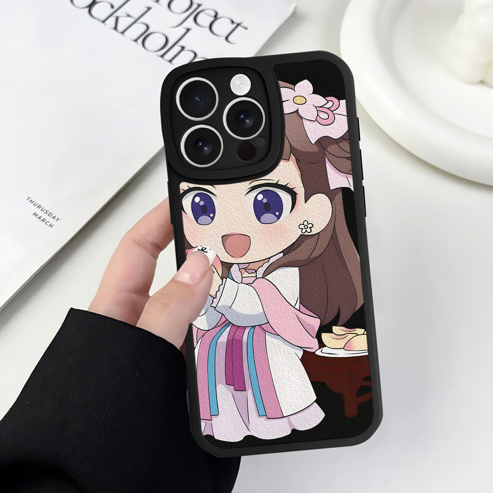 （画像用） 薬屋のひとりごと The Apothecary Diaries 【iPhone 16シリーズ対応】シリコンスマホケース（レザー調） 材質：シリコン